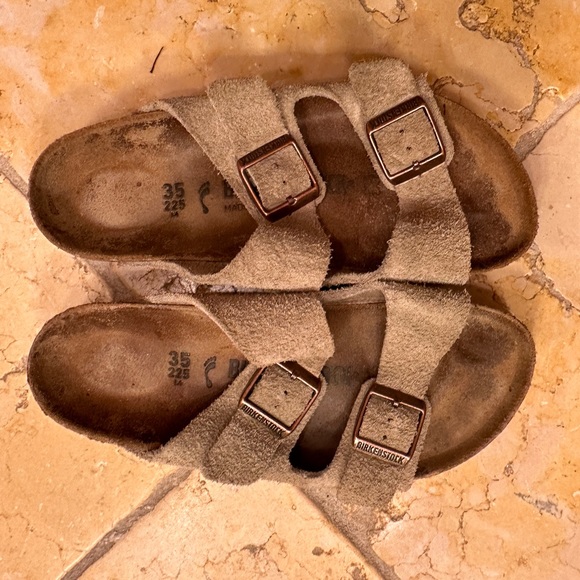 Birkenstock Arizona Split Leather/Suede Grey Taupe Sandals